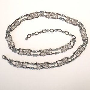 Aurora Borealis Rhinestone Bead Belt